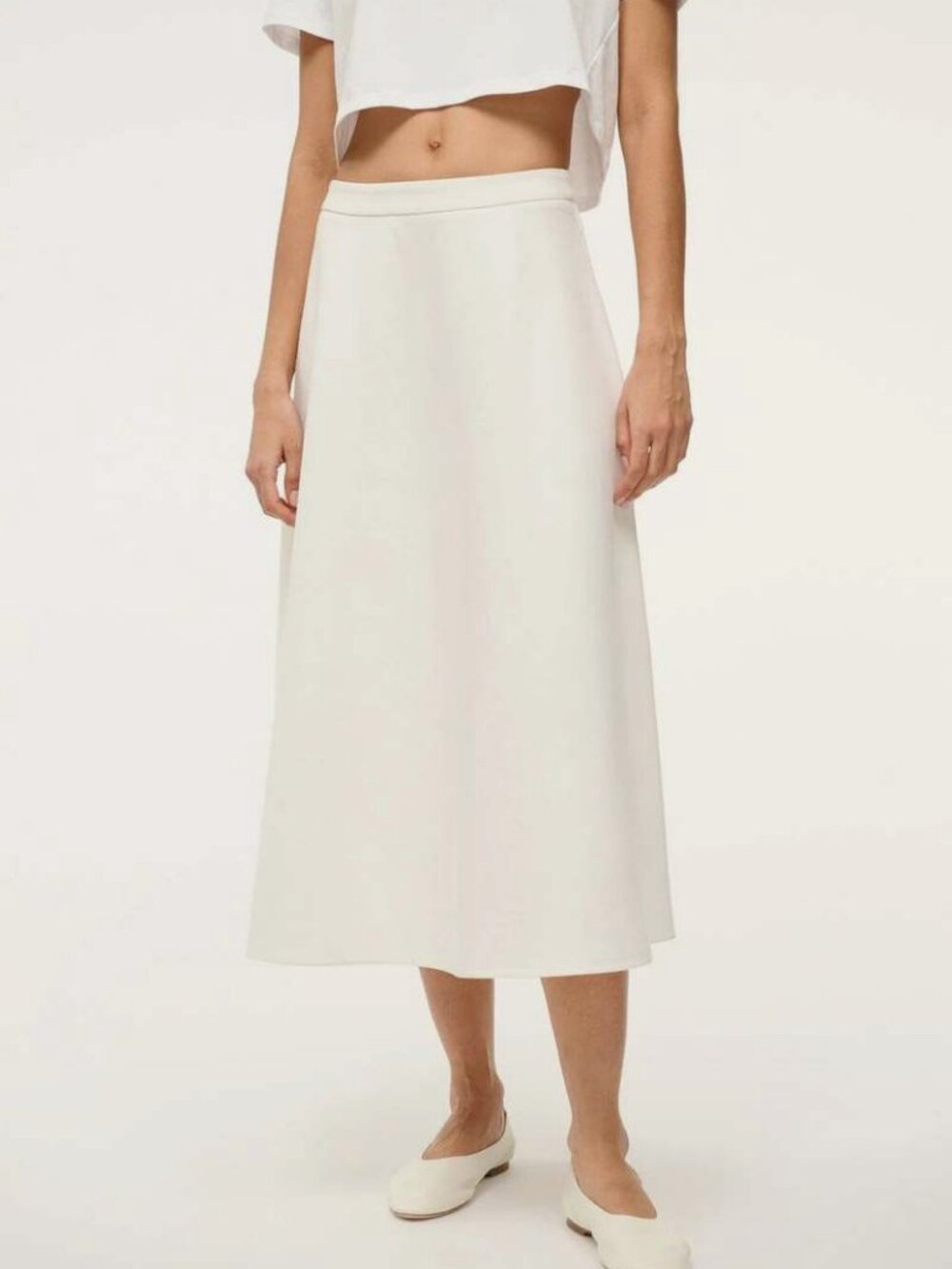 Staud Women's Ivory Lighthouse Midi Skirt Size Small